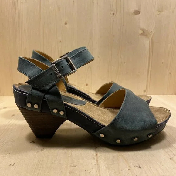 John Fluevog Women’s Size 8 Teal Sandals, Buckle S - Picture 1 of 10
